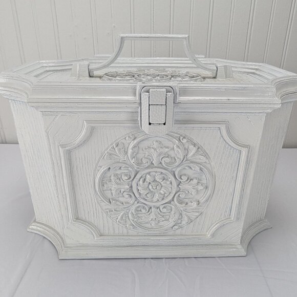Max Klein Sewing Box Painted White Handled Inner Storage Tray SC-2015 Plastic - Picture 1 of 14